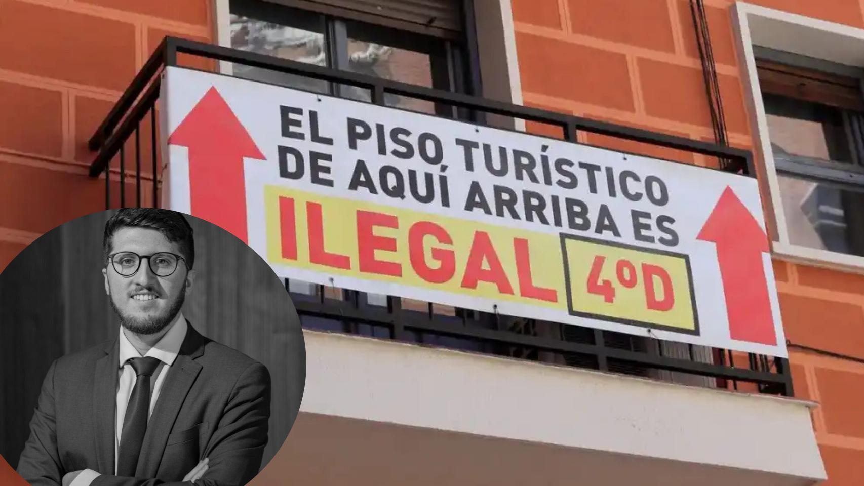 Montaje de Jacob Salama con un piso turístico (EFE/Fernando Alvarado)