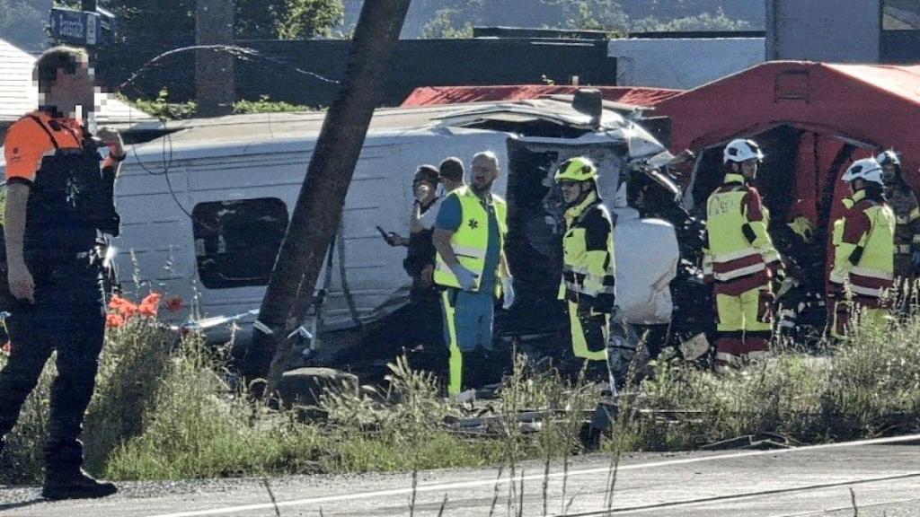 Imagen del accidente que ha tenido lugar en la localidad de Buggenhout.