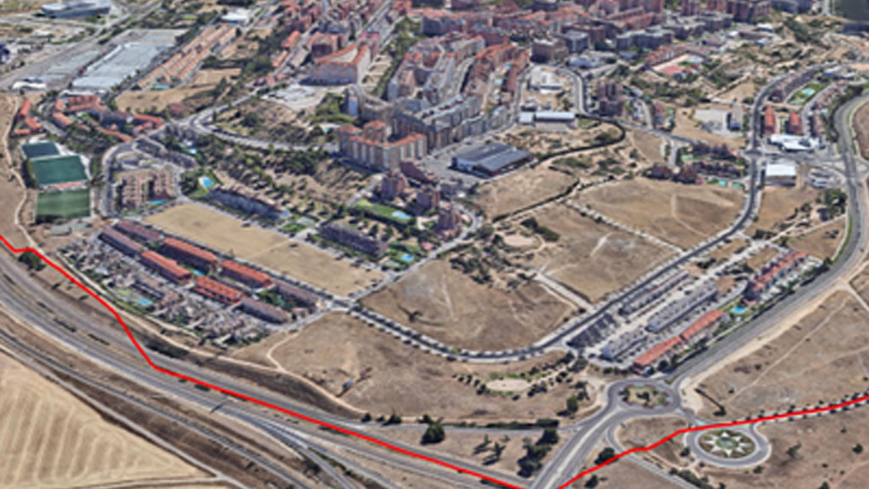 La zona de Parquesol en la que estarán las viviendas.