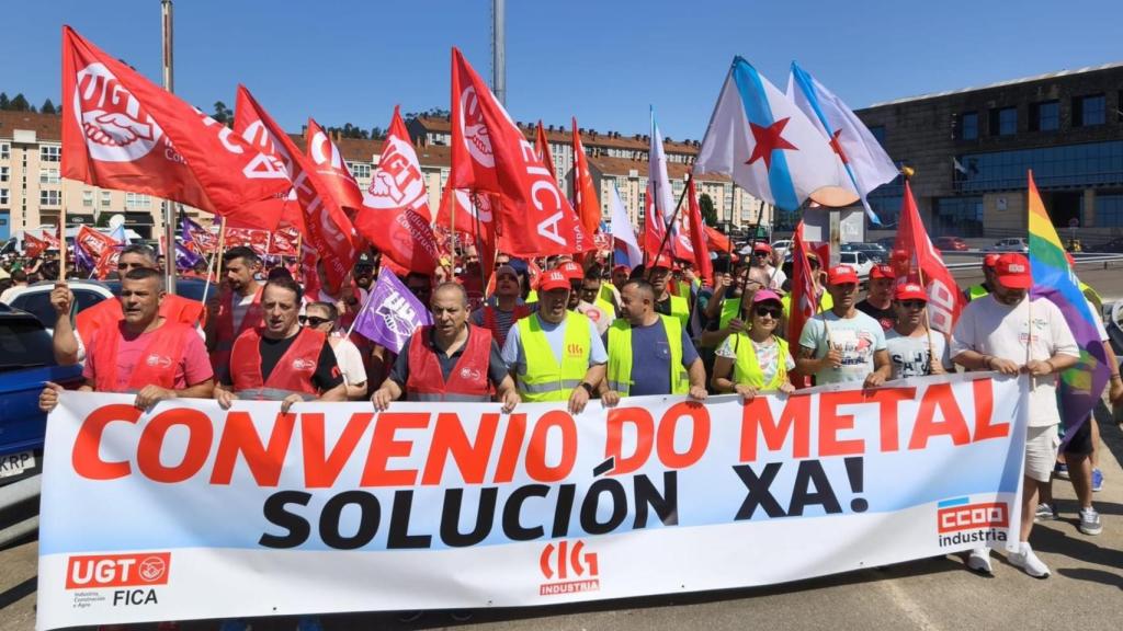 Inicio de la manifestación del metal en Santiago.