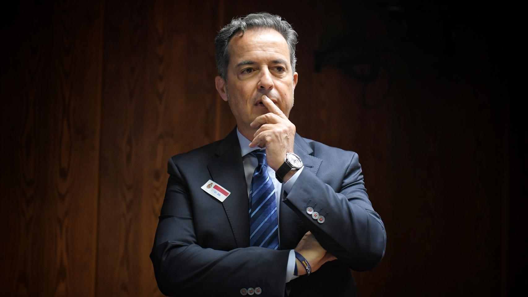 El jefe superior de Policía de Canarias y excomisario del Aeropuerto Adolfo Suárez-Madrid Barajas, Jesús María Gómez Martín, comparece en la Comisión de Investigación por el 'caso Koldo'.