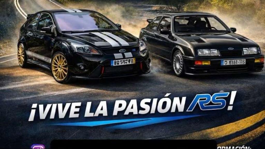 Cartel de la Concentración Ford RS que tendrá lugar este fin de semana