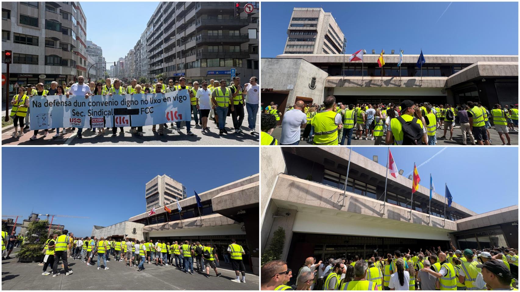 Huelga de los trabajadores de recogida de basuras.
