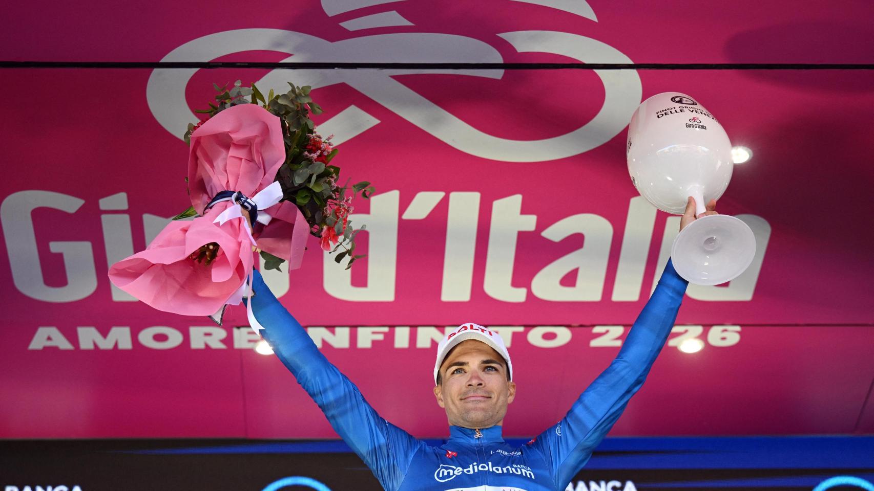Diego Pablo Sevilla, líder de la montaña del Giro de Italia.