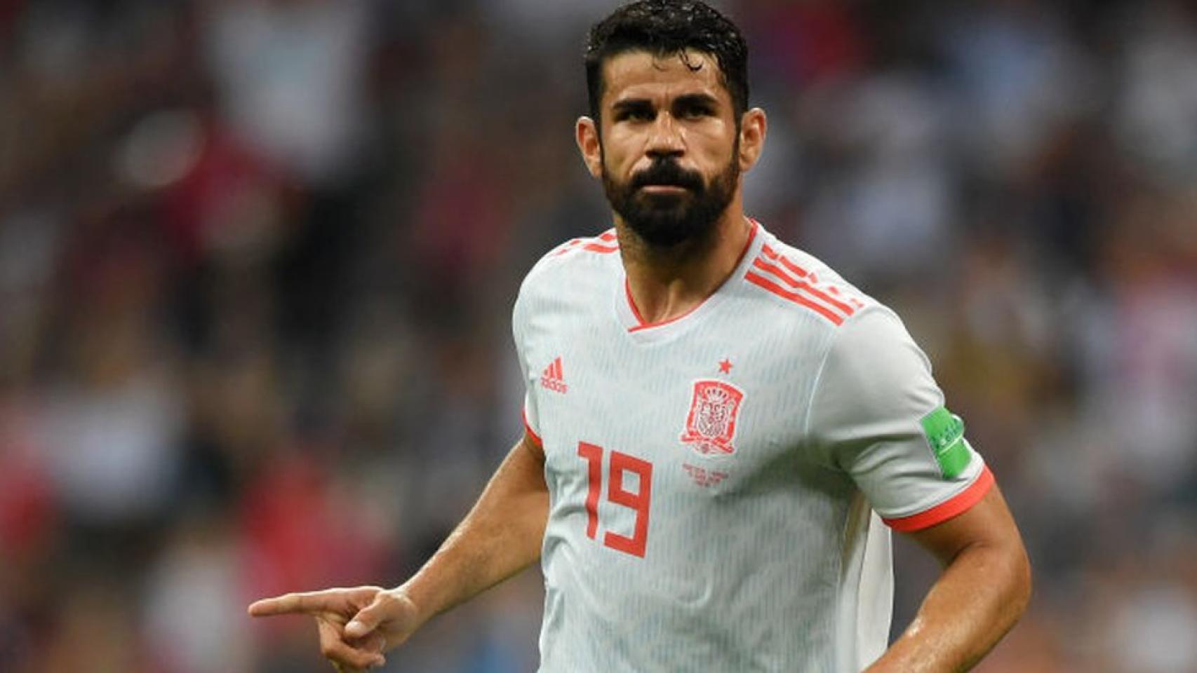 Diego Costa, durante un partido con la Selección.