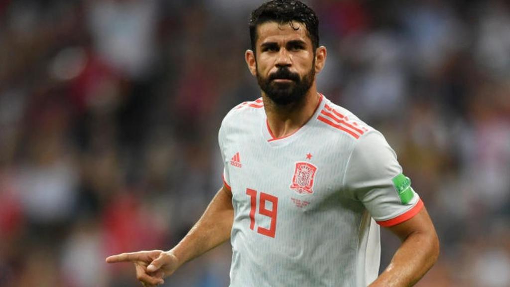 Diego Costa, durante un partido con la Selección.