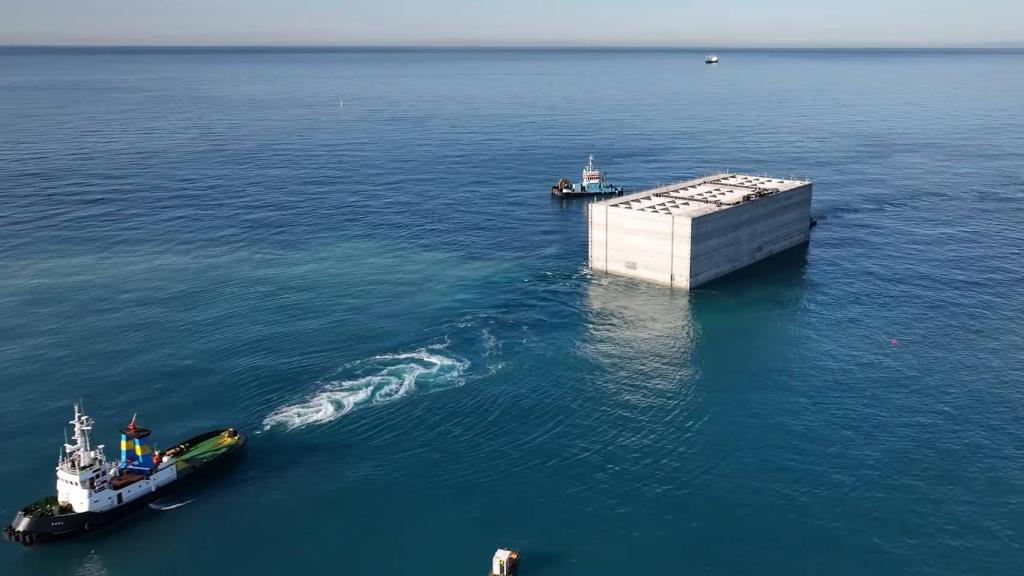 El muro marítimo que está construyendo Italia.