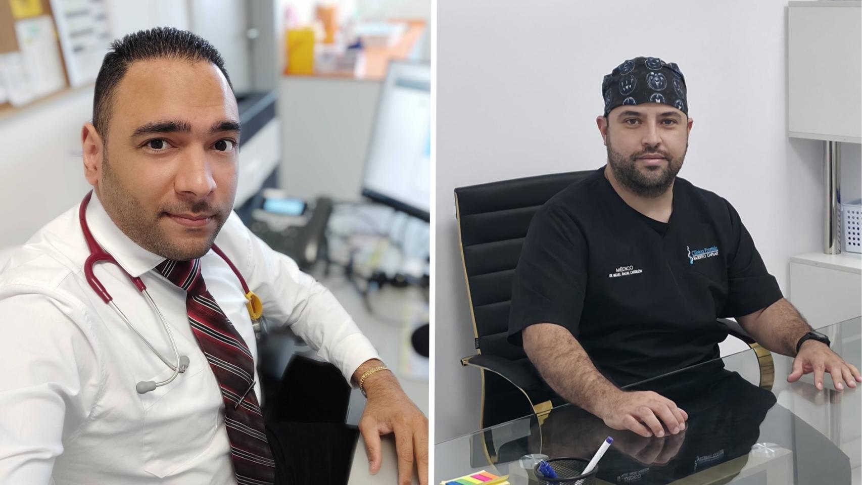 Miguel, Carlos y Maximiliano (de izq. a der.), médicos latinos que buscan un mejor futuro en España.