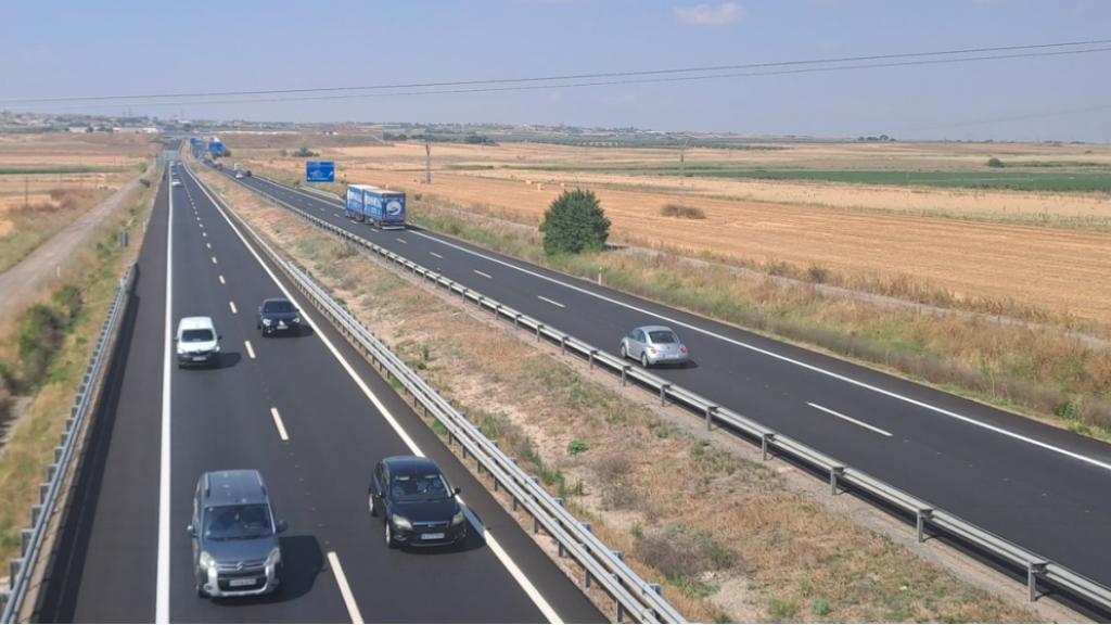Punto por el que la conexión provisional atravesará la autovía A-42.