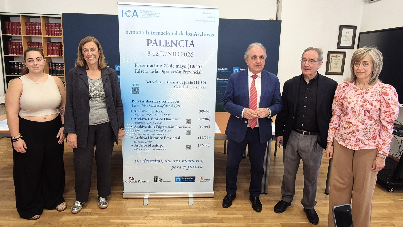 Presentación de las actividades de la Diputación de Palencia con motivo de la Semana Internacional de los Archivos.