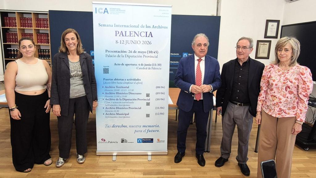 Presentación de las actividades de la Diputación de Palencia con motivo de la Semana Internacional de los Archivos.