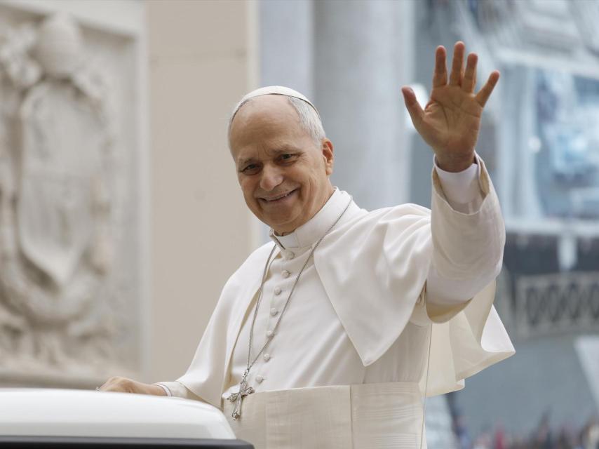 El Papa León XIV en la plaza de San Pedro, en el Vaticano.