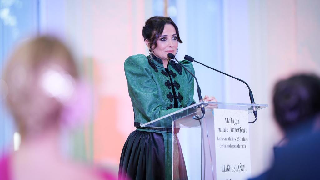 Cruz Sánchez de Lara, vicepresidenta ejecutiva de EL ESPAÑOL y editora de Magas y Lifestyle, durante su discurso.