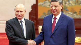 El presidente ruso, Vladimir Putin, y su homólogo chino, Xi Jinping. 