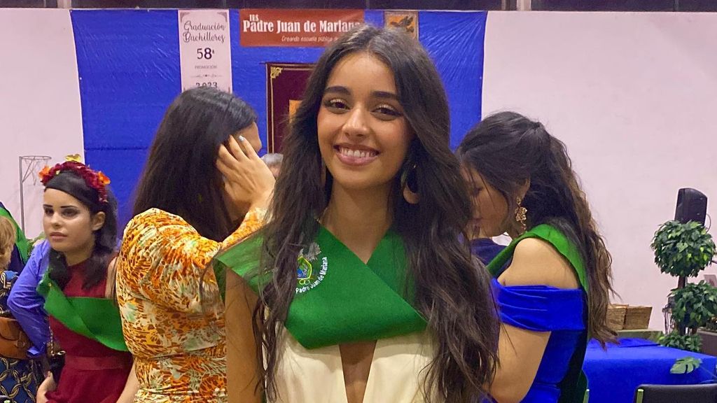 Inés García en su graduación en el IES Padre Juan Mariana de Talavera.