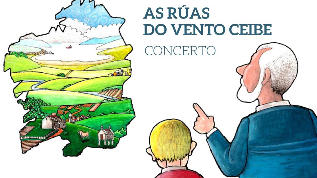 Cartel del concierto de As Rúas do Vento Ceibe