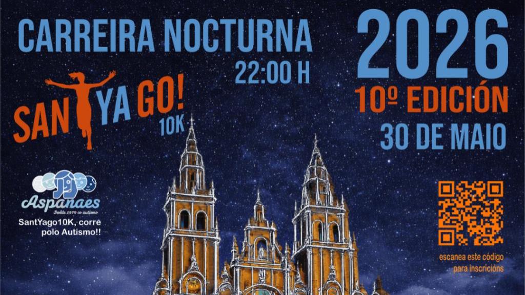 Cartel de la 10.ª edición de la Carrera Nocturna SanYaGo