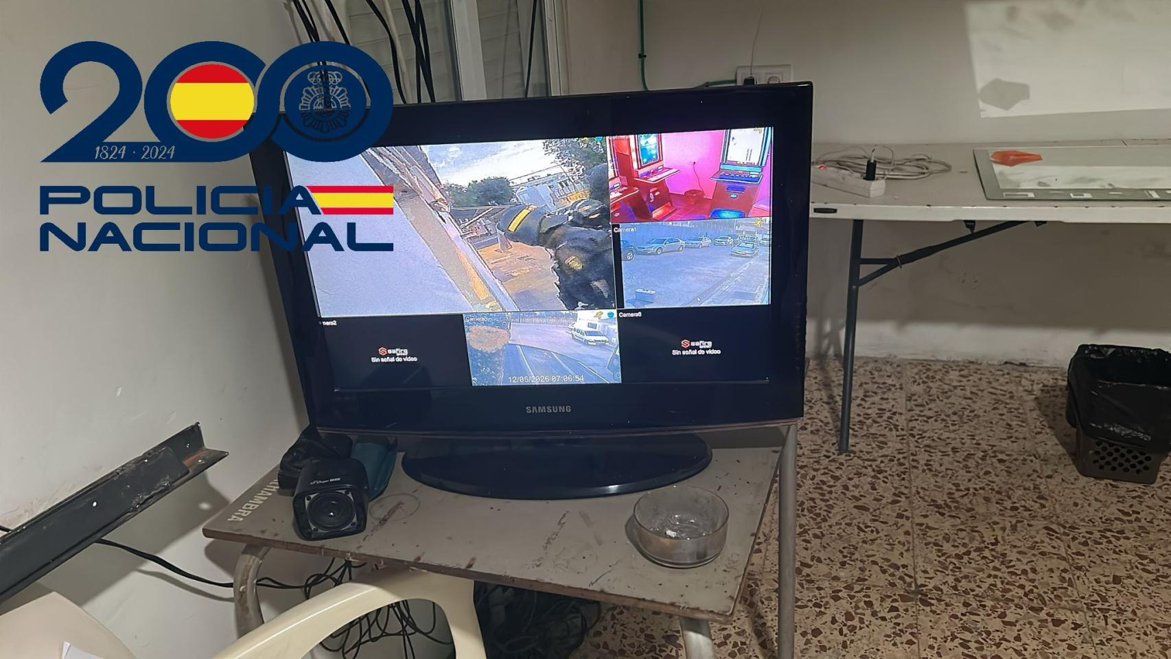 Imagen de la retransmisión de las cámaras instaladas en la barriada. 
