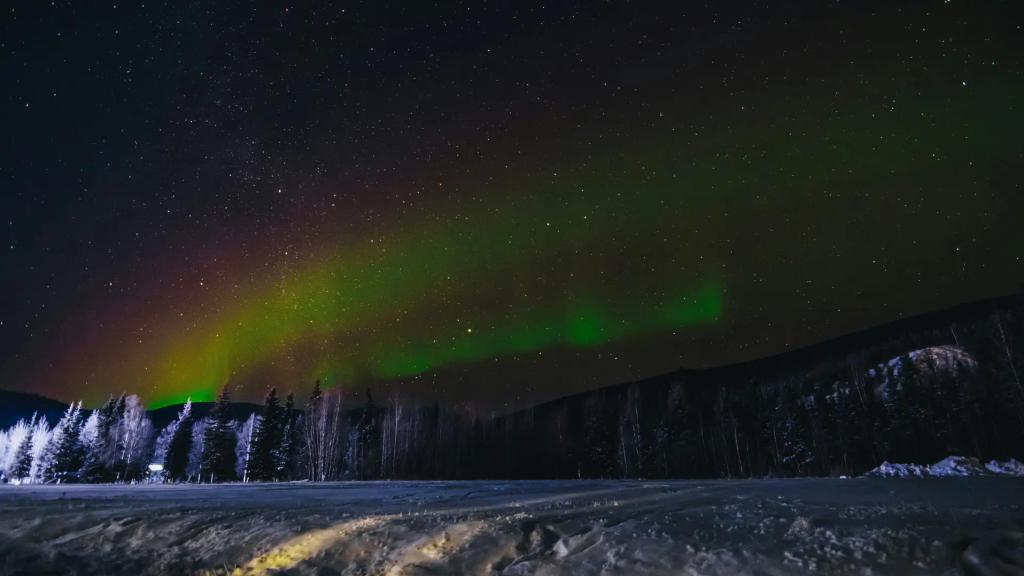 Auroras boreales en Laponia.