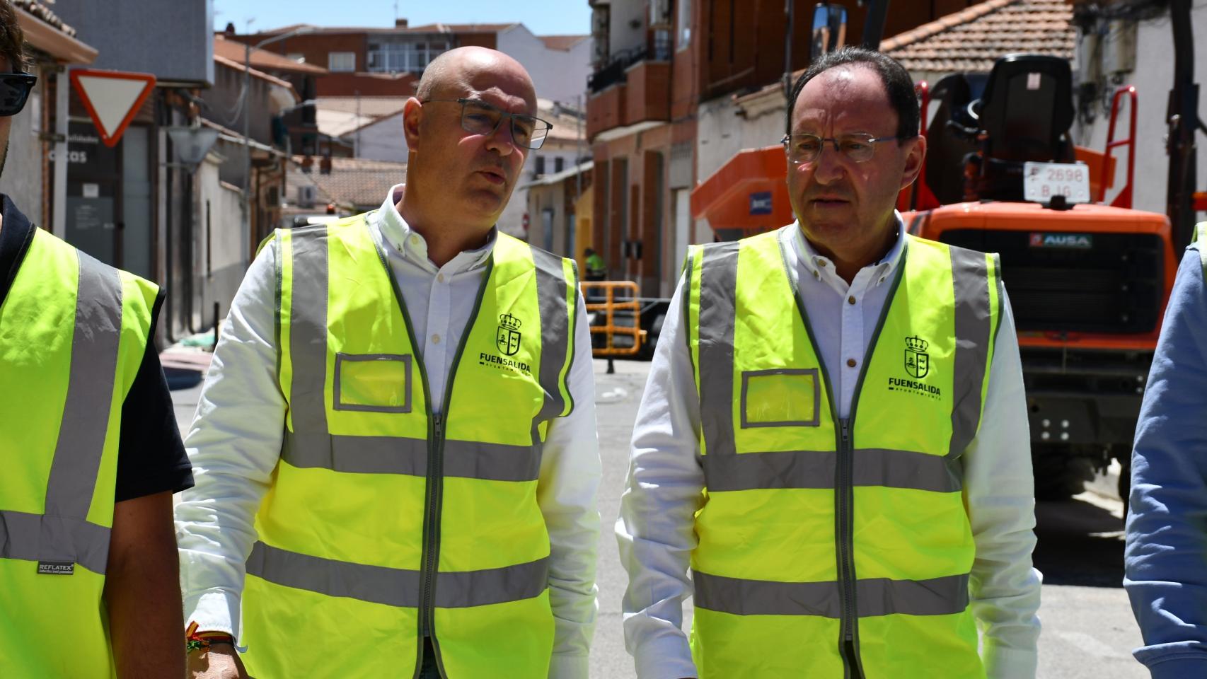 El alcalde de Fuensalida, José Jaime Alonso, junto al vicepresidente primero de la Diputación Provincial de Toledo, Jesús Guerrero.