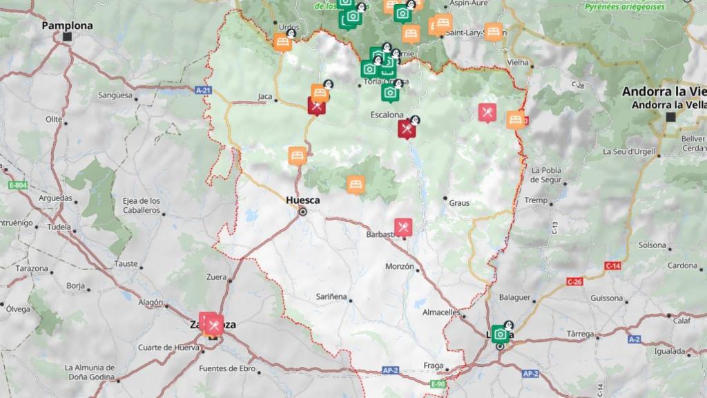 Huesca y su presencia en la Guía Michelin.