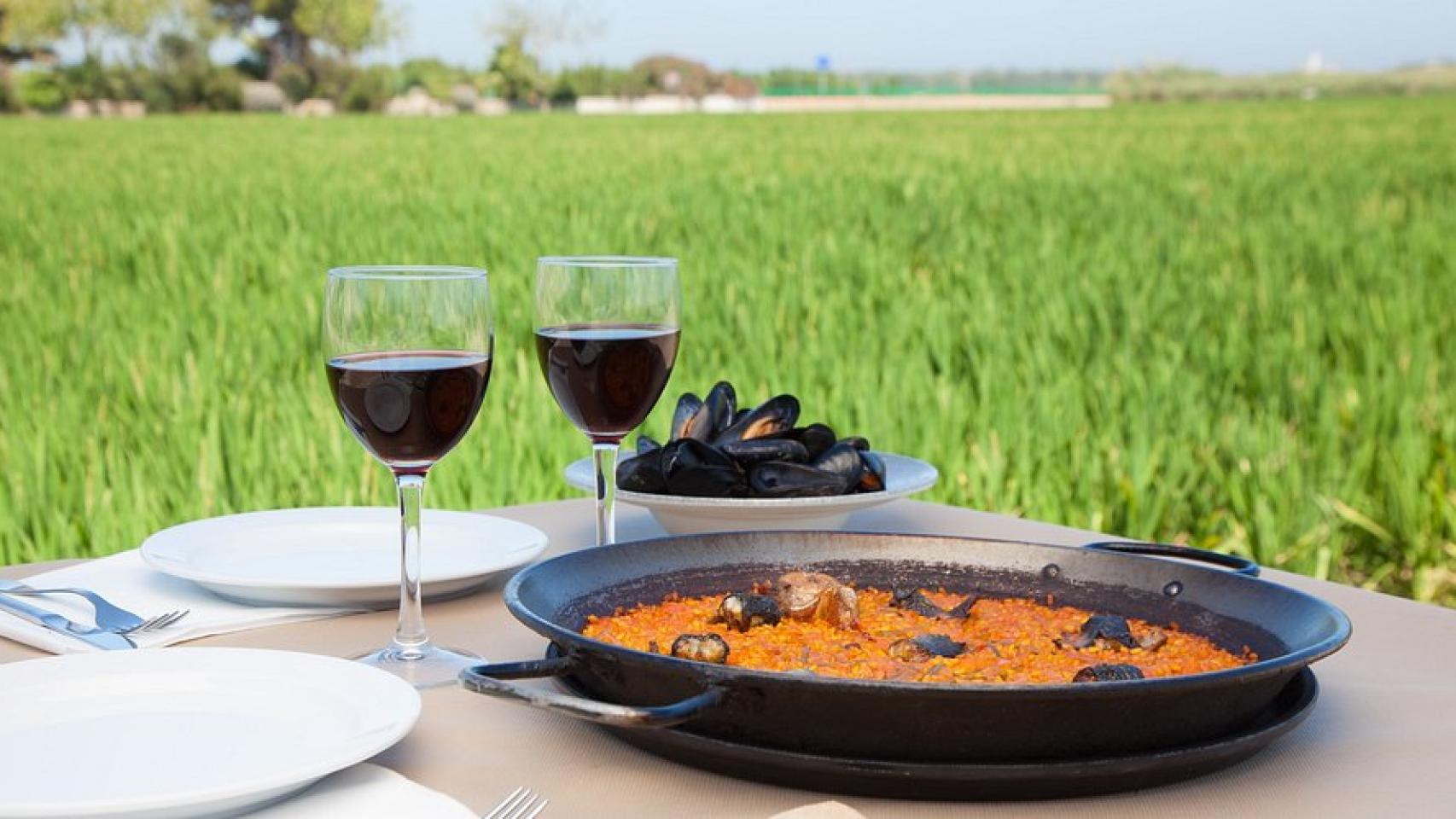 Paella en El Palmar (Valencia).