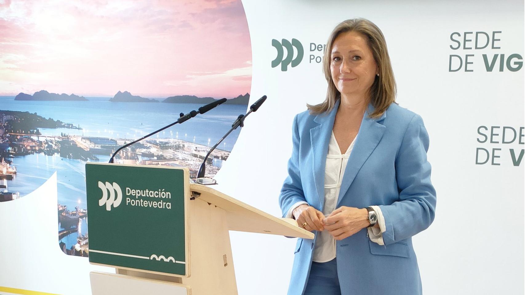 La vicepresidenta de la Diputación de Pontevedra, Luisa Sánchez