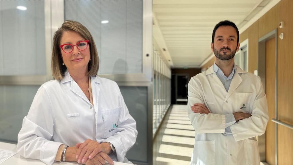 La doctora Margarita Rivas y el podólogo Alejandro Rando.