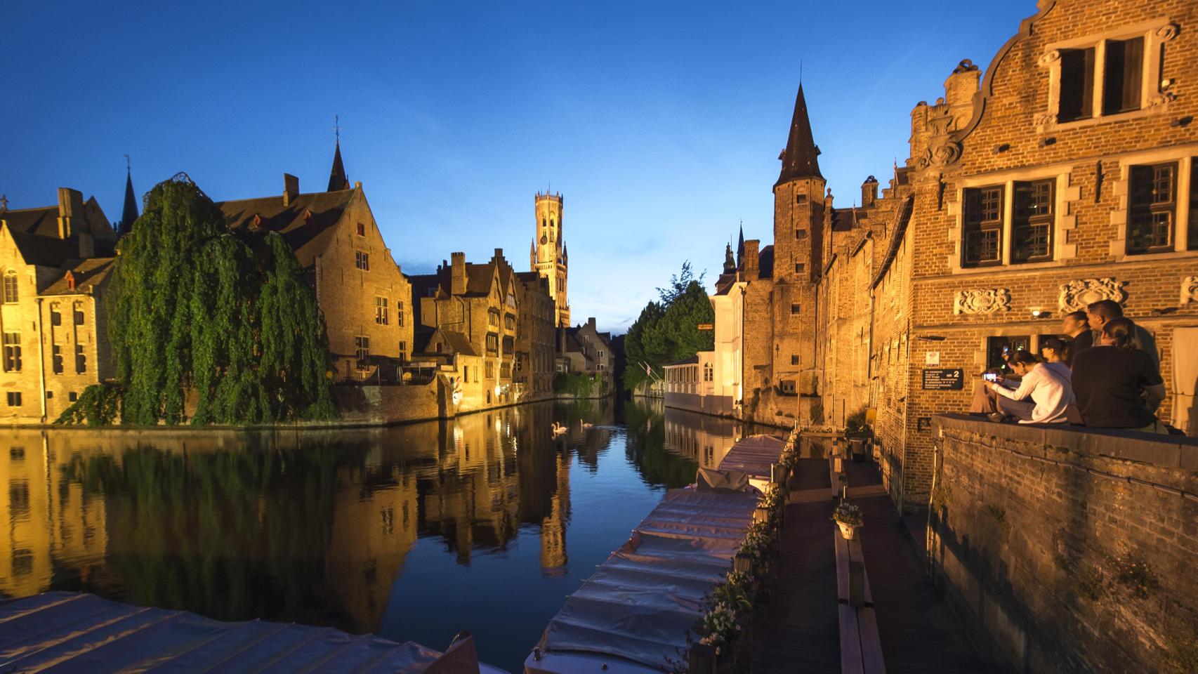 El atardecer en Brujas.
