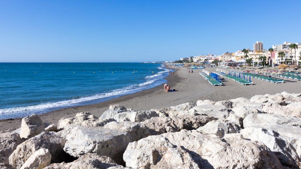 Playa de La Carihuela en Torremolinos.
