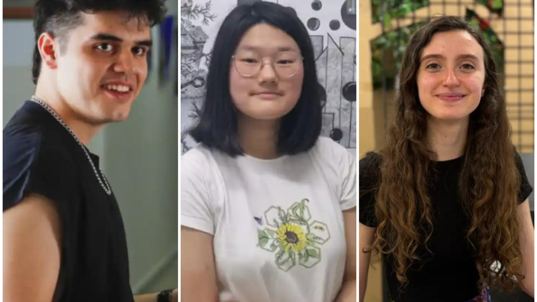 Tres de los mejores alumnos de selectividad de Madrid.