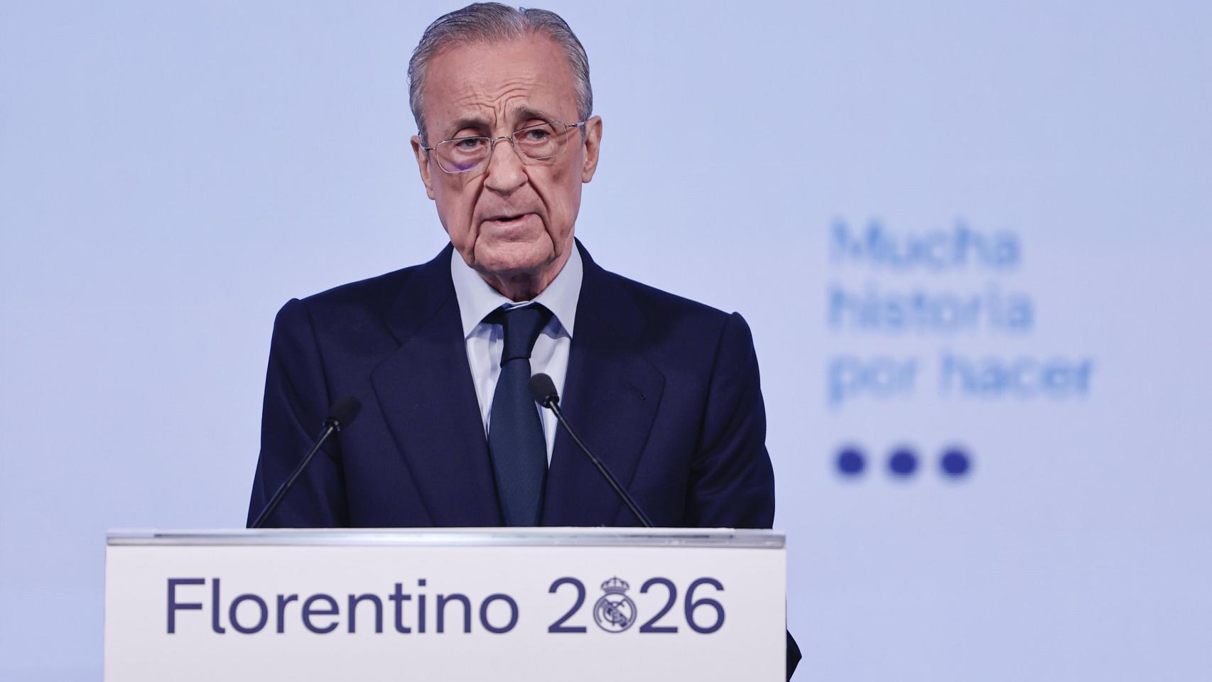 Florentino Pérez, en la presentación de su candidatura.
