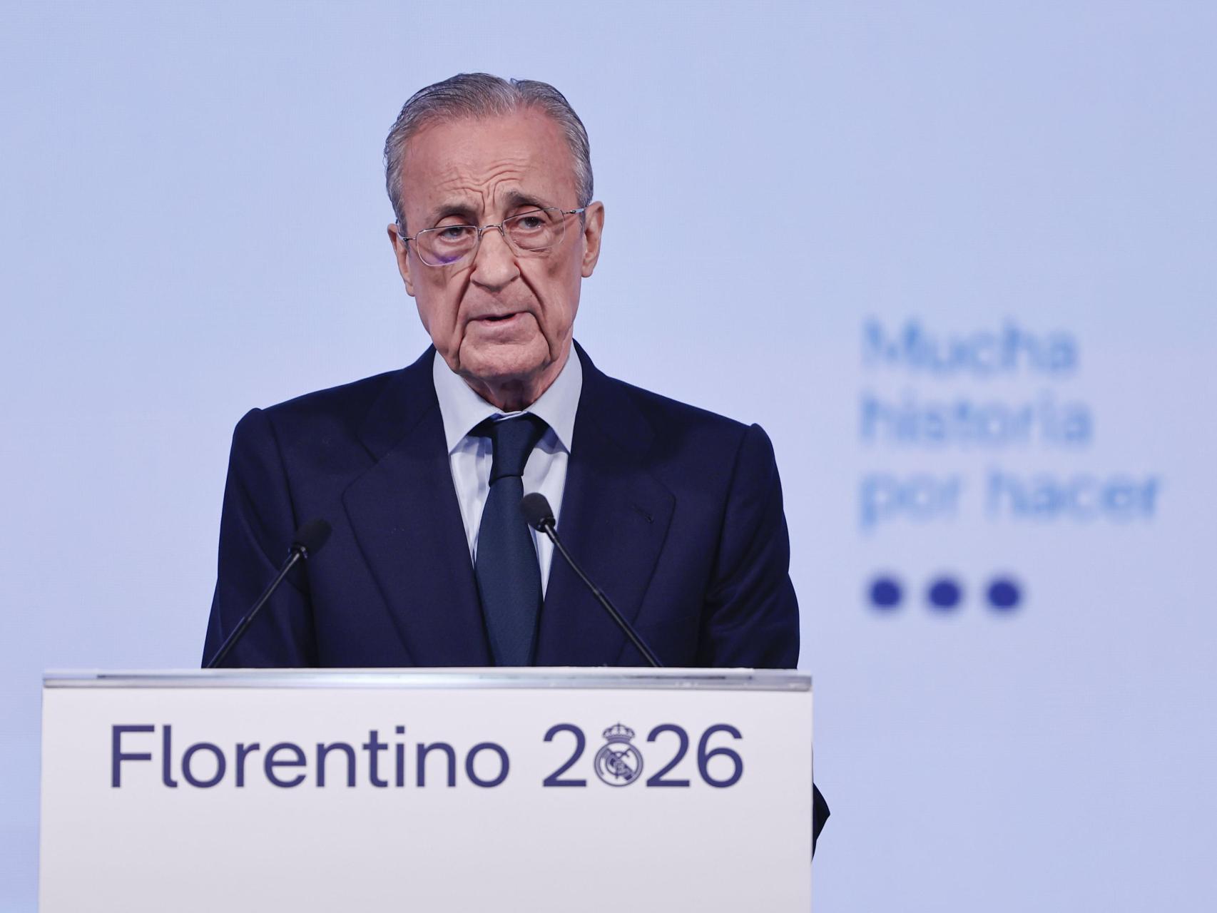 Florentino Pérez, en la presentación de su candidatura.