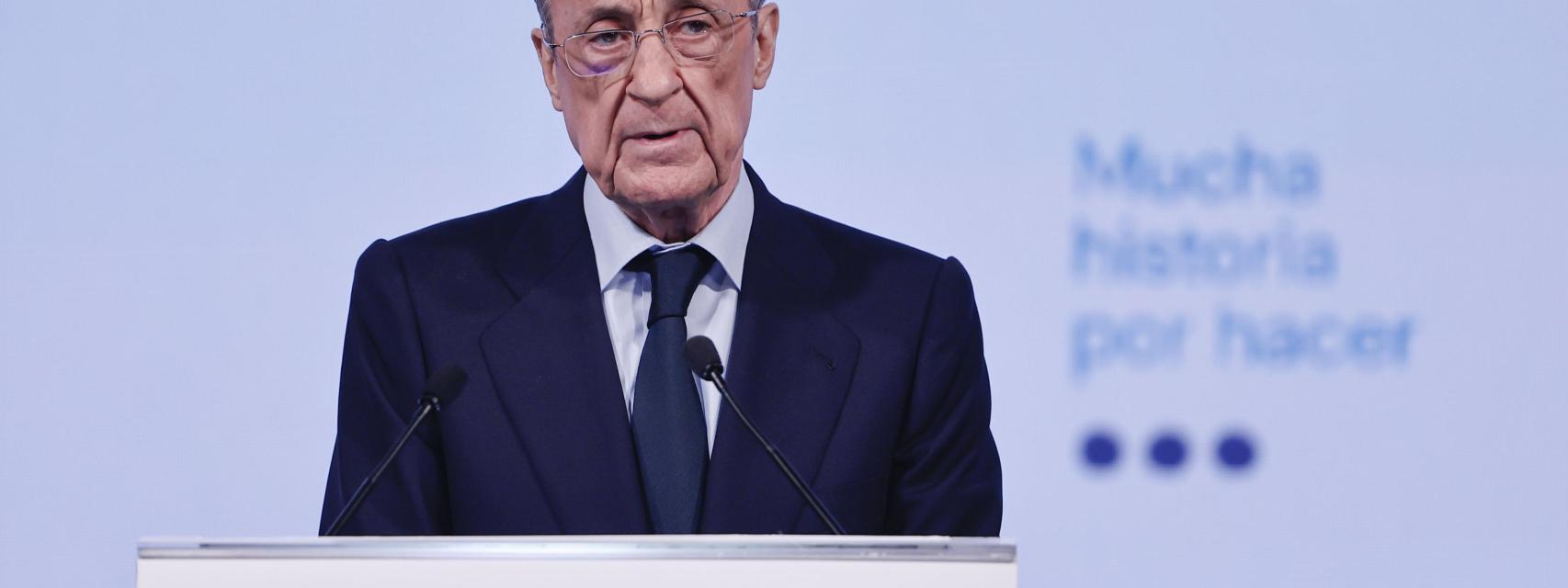 Florentino Pérez, en la presentación de su candidatura.