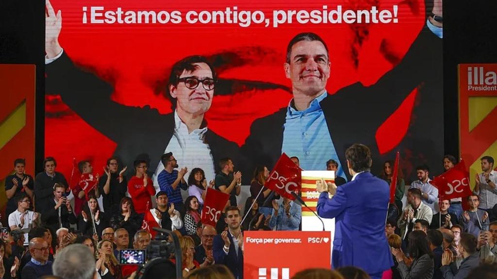 Salvador Illa, en una imagen de archivo de las elecciones catalanas de 2024.