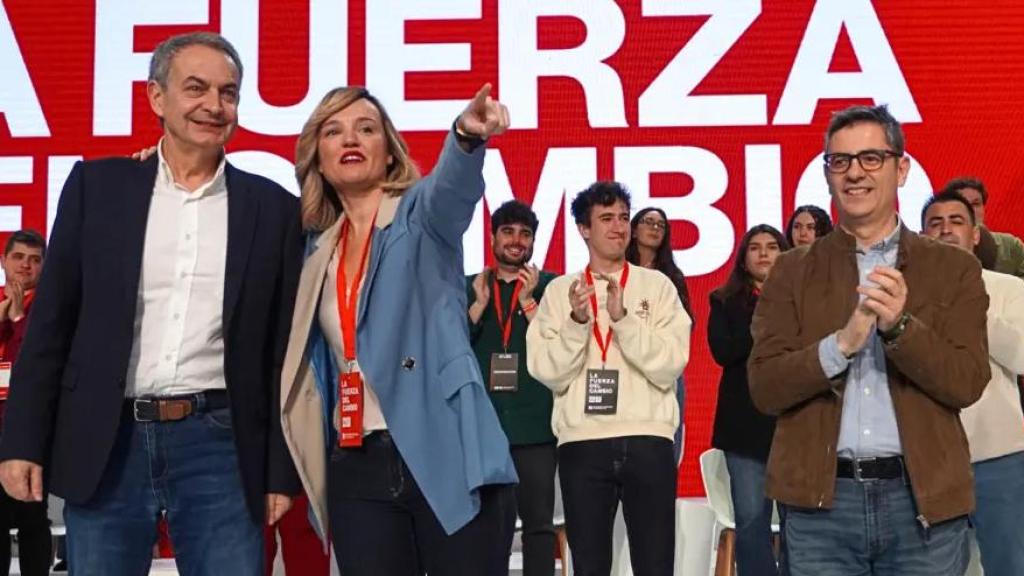 Pilar Alegría, con José Luis Rodríguez Zapatero en el pasado Congreso Regional.