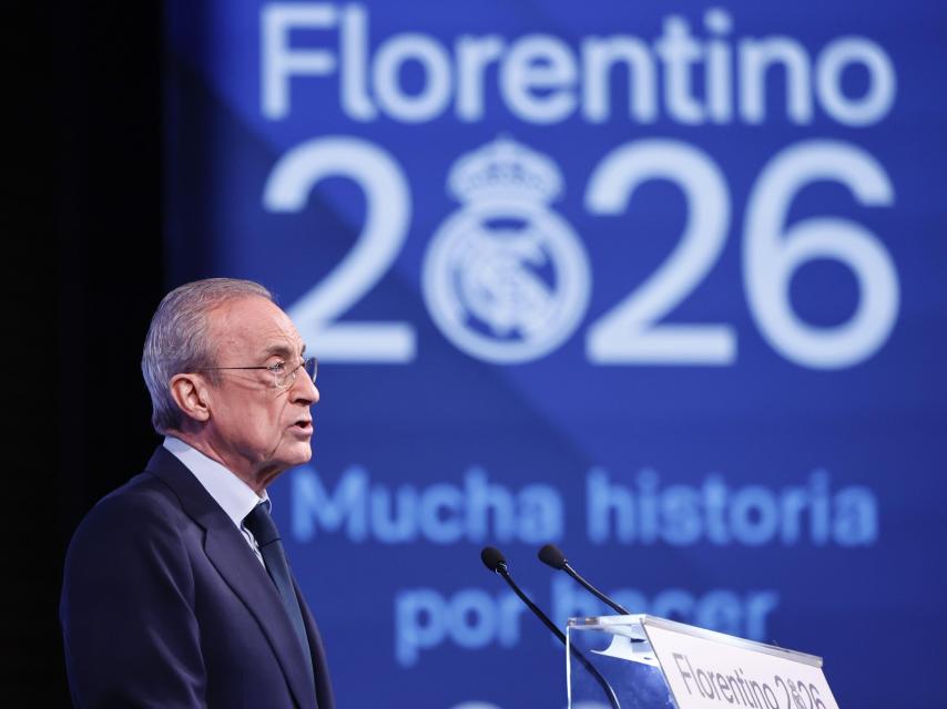 Florentino Pérez, durante la presentación de su candidatura.