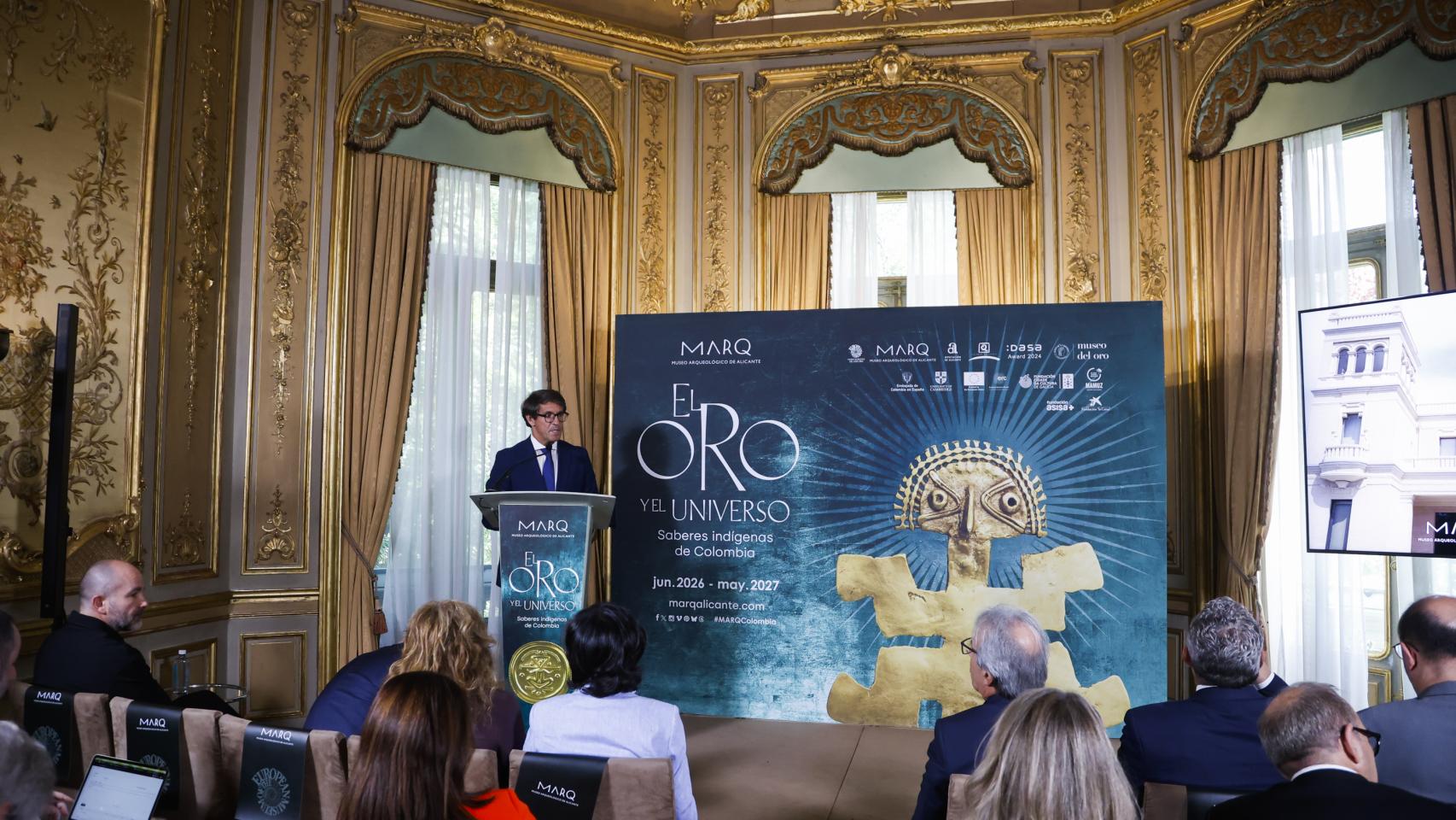El diputado de Cultura, Juan de Dios Navarro, en la presentación en Madrid.