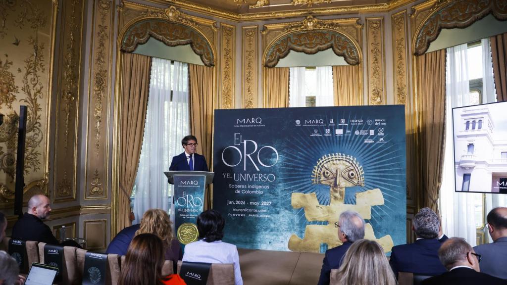 El diputado de Cultura, Juan de Dios Navarro, en la presentación en Madrid.