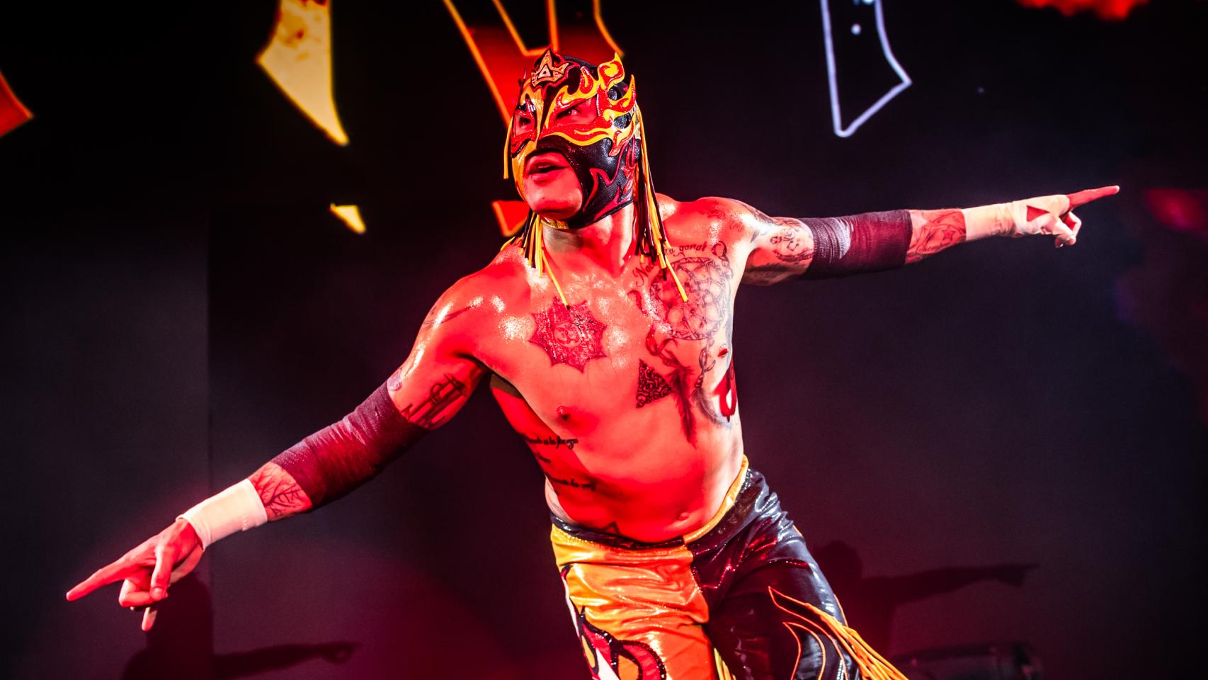 Rey Fénix, en un show de la WWE.