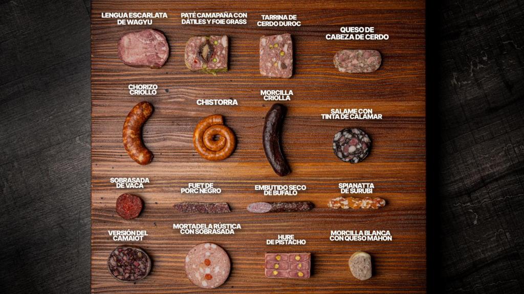 Una buena muestra de la charcutería que llega a la mesa de Piantao.