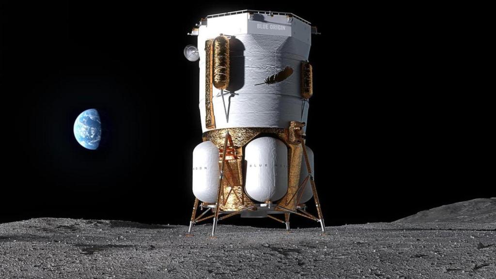 El carguero Blue Moon Mark I se utilizará para construir una base lunar
