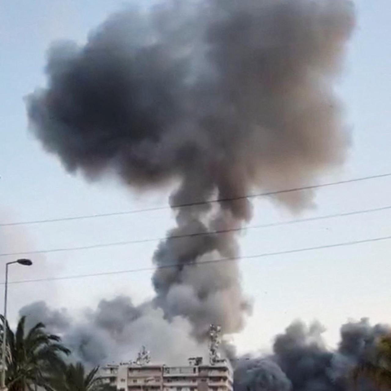 Se observa humo tras un ataque en Líbano