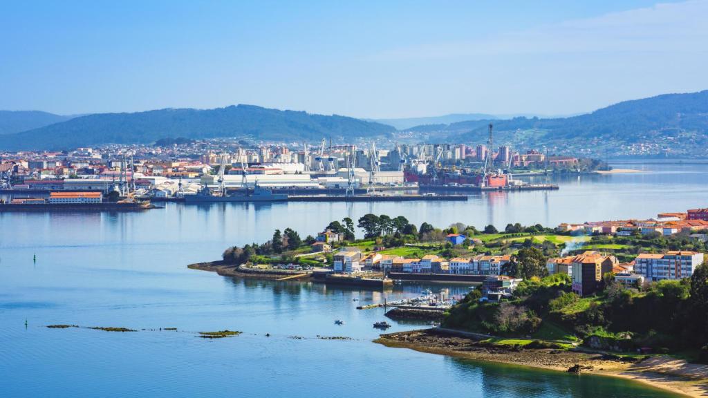 Ferrol desde una vista aérea.