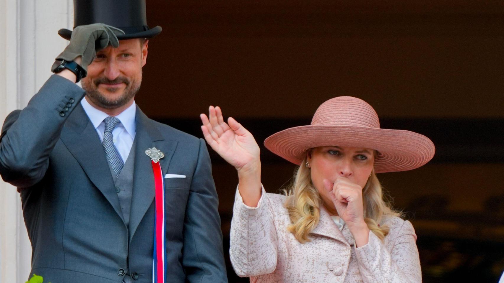 Haakon de Noruega y Mette-Marit, en su último acto público. 