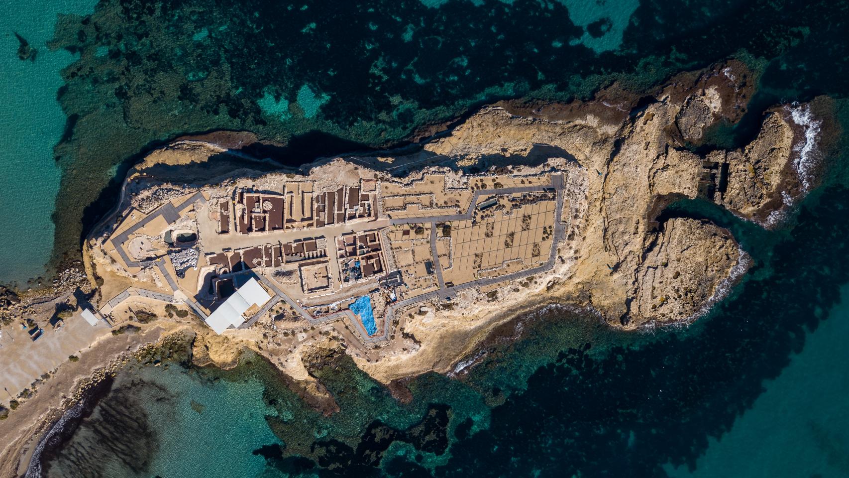 Vista aérea de la Illeta dels Banyets en El Campello