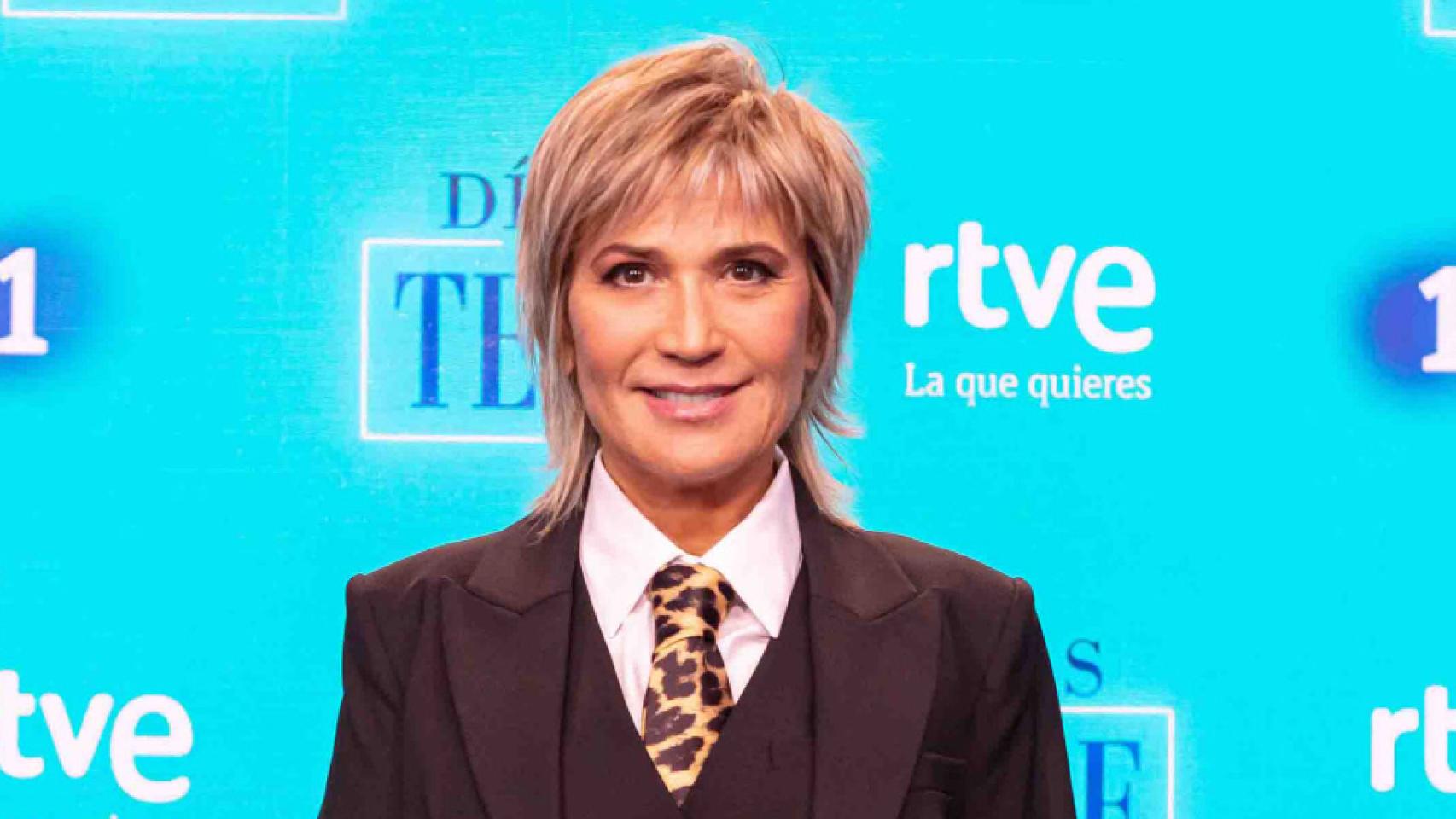 Julia Otero en la presentación de 'Días de Tele' de RTVE. 