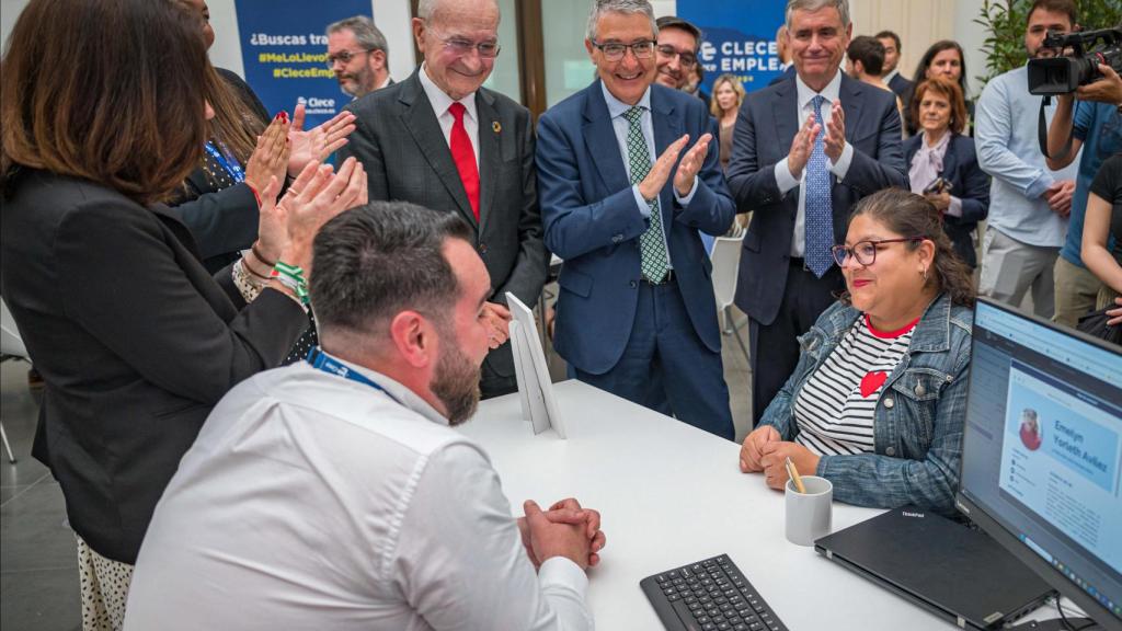 Contratación in situ durante el desarrollo de Clece Emplea en Málaga.