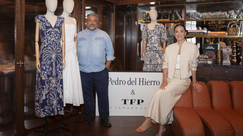 Fotografía de Nacho Aguayo y Tamara Falcó en la presentación de las colecciones.