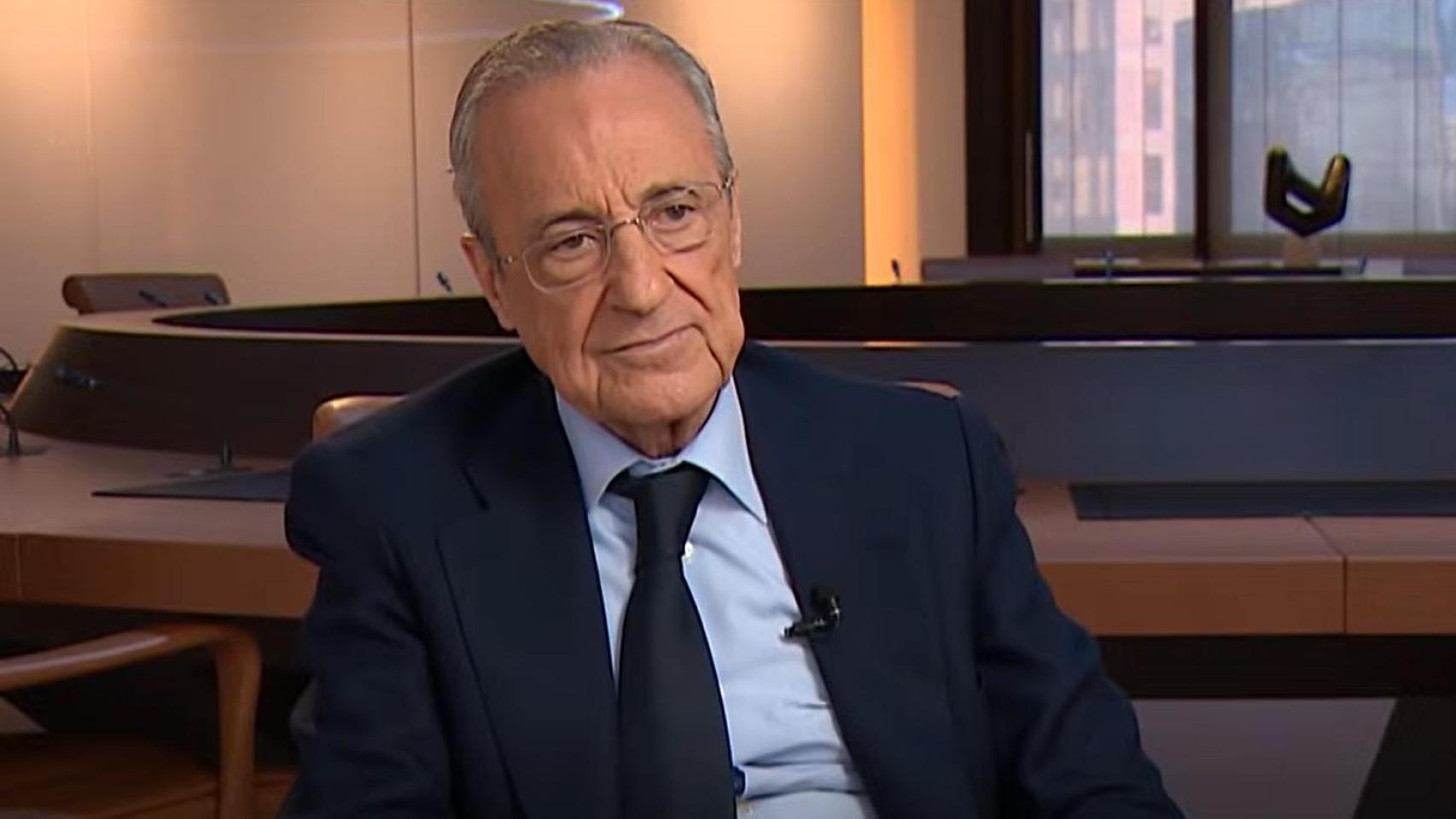 Florentino Pérez, durante su entrevista a TVE.